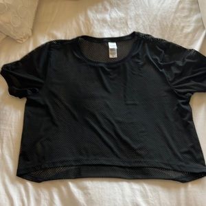 Victoria secret black fish net shirt